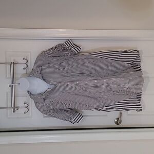 100% Striped Shirt Dress